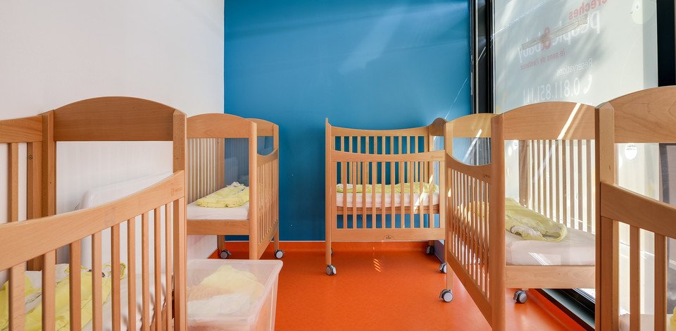 Crèche Gonfreville l'Orcher Jupiter people&baby espace de sommeil dortoirs bébés enfants