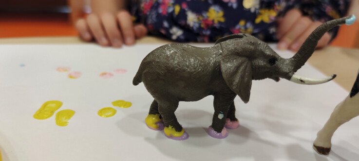 Activité peinture : empreintes d’animaux  