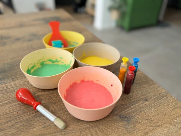 faire de la peinture gonflante diy people and baby